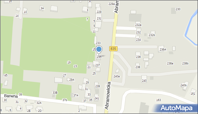 Lublin, Abramowicka, 235, mapa Lublina