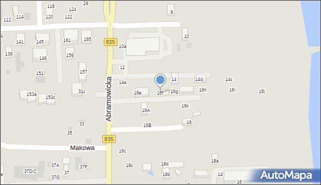 Lublin, Abramowicka, 16f, mapa Lublina