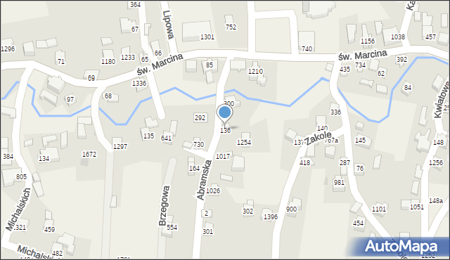 Radziechowy, Abramska, 136, mapa Radziechowy