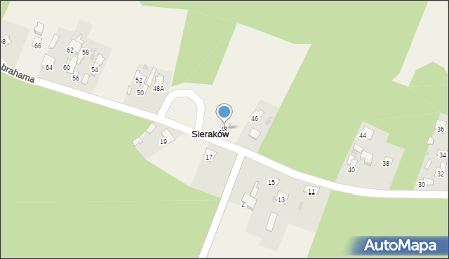 Sieraków, Abrahama Romana, gen., 48, mapa Sieraków