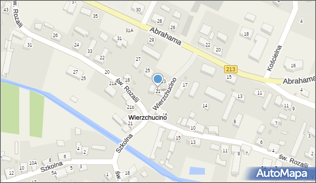 Wierzchucino, Abrahama Antoniego, 21, mapa Wierzchucino