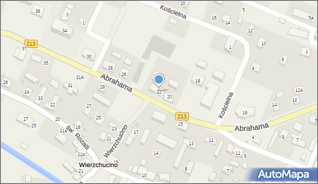 Wierzchucino, Abrahama Antoniego, 22, mapa Wierzchucino