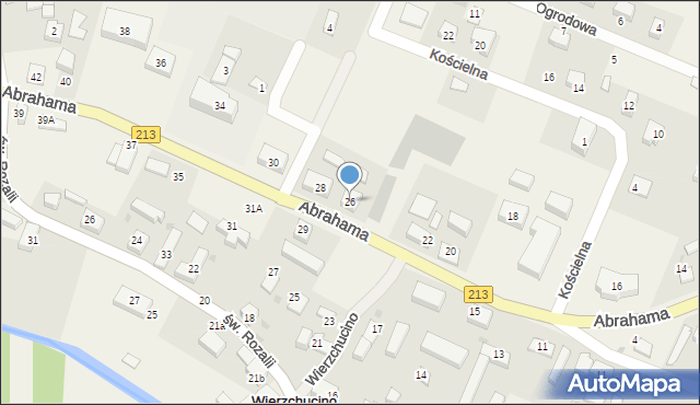 Wierzchucino, Abrahama Antoniego, 26, mapa Wierzchucino
