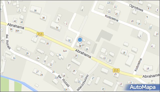 Wierzchucino, Abrahama Antoniego, 28, mapa Wierzchucino