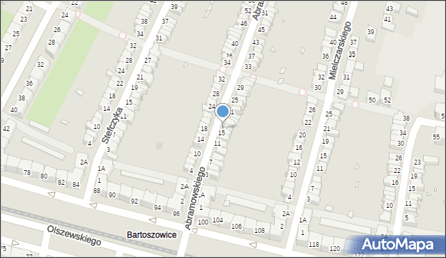 Wrocław, Abramowskiego Edwarda, 17, mapa Wrocławia