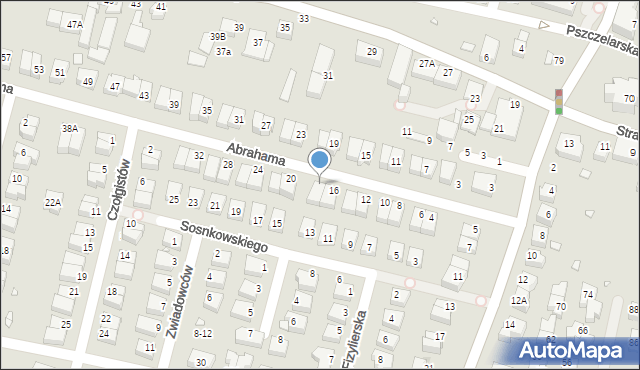 Wrocław, Abrahama Romana, gen., 18, mapa Wrocławia