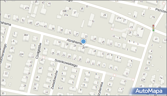 Wrocław, Abrahama Romana, gen., 20, mapa Wrocławia