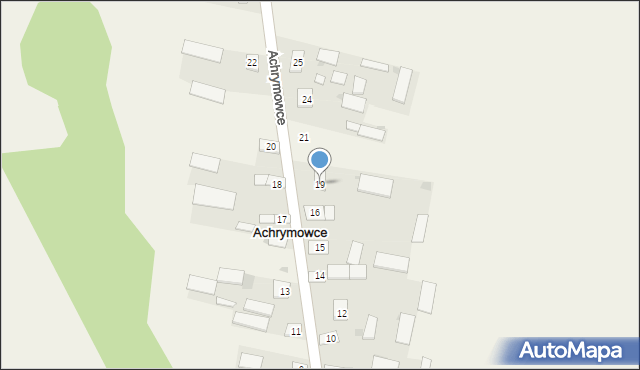 Achrymowce, Achrymowce, 19, mapa Achrymowce