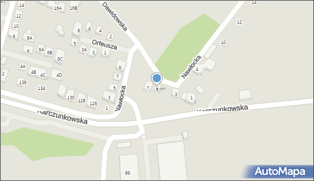 Warszawa, Achillesa, 5, mapa Warszawy