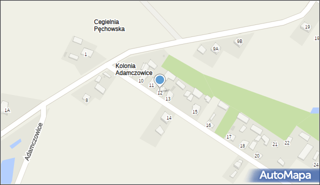 Adamczowice, Adamczowice, 12, mapa Adamczowice