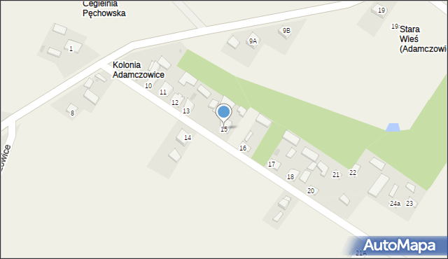 Adamczowice, Adamczowice, 15, mapa Adamczowice