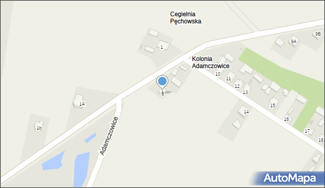 Adamczowice, Adamczowice, 8, mapa Adamczowice