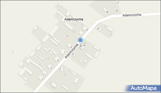 Adamczycha, Adamczycha, 10, mapa Adamczycha