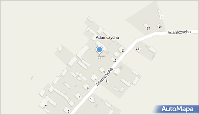 Adamczycha, Adamczycha, 11, mapa Adamczycha