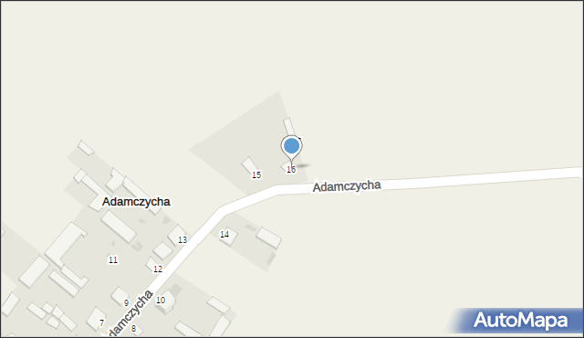 Adamczycha, Adamczycha, 16, mapa Adamczycha