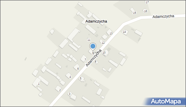 Adamczycha, Adamczycha, 9, mapa Adamczycha