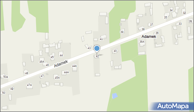 Adamek, Adamek, 42, mapa Adamek