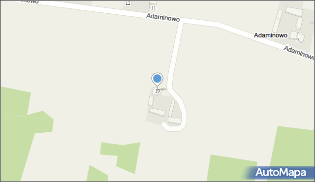 Adaminowo, Adaminowo, 10, mapa Adaminowo