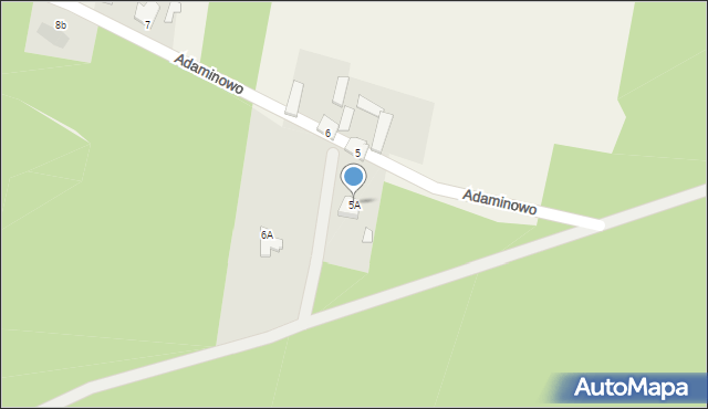 Adaminowo, Adaminowo, 5A, mapa Adaminowo