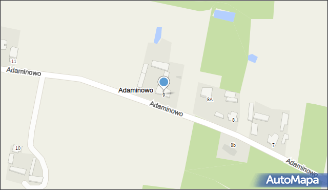 Adaminowo, Adaminowo, 9, mapa Adaminowo