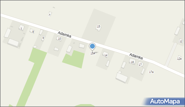 Adamka, Adamka, 13A, mapa Adamka