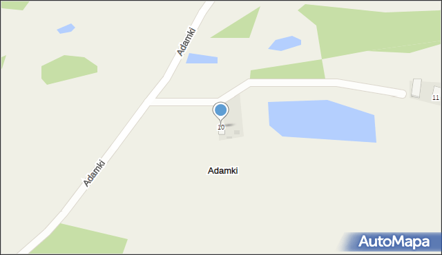 Adamki, Adamki, 10, mapa Adamki