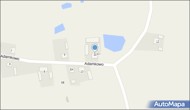 Adamkowo, Adamkowo, 11, mapa Adamkowo