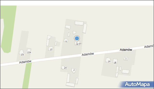 Adamów, Adamów, 8, mapa Adamów