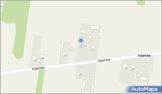 Adamów, Adamów, 9, mapa Adamów