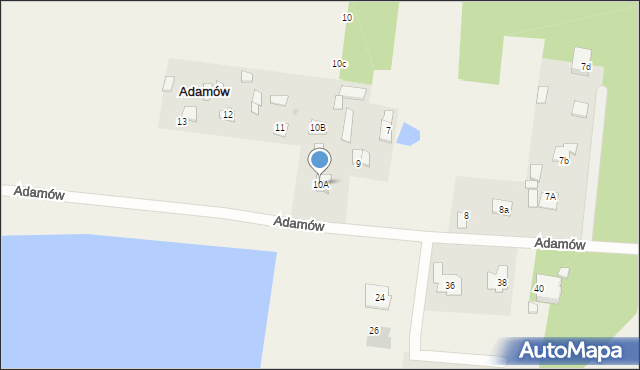 Adamów, Adamów, 10A, mapa Adamów