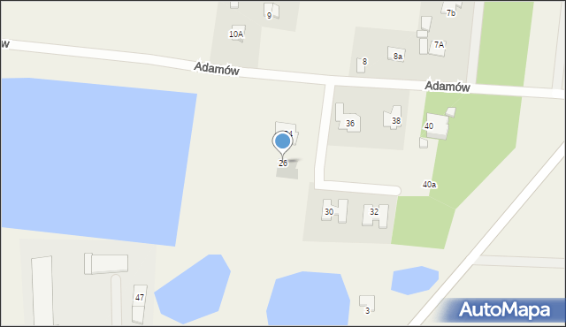 Adamów, Adamów, 26, mapa Adamów