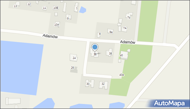 Adamów, Adamów, 36, mapa Adamów