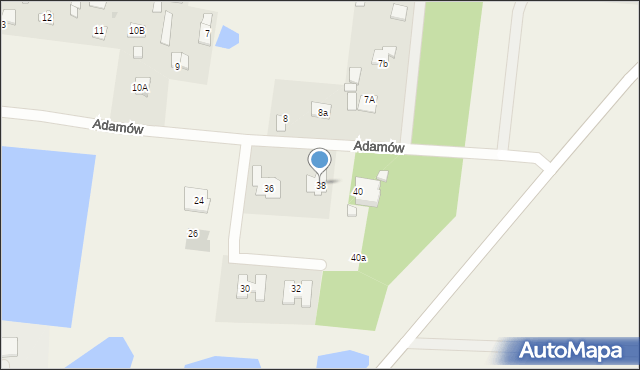 Adamów, Adamów, 38, mapa Adamów