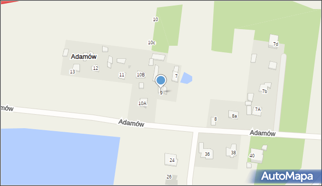 Adamów, Adamów, 9, mapa Adamów