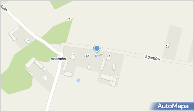 Adamów, Adamów, 6A, mapa Adamów