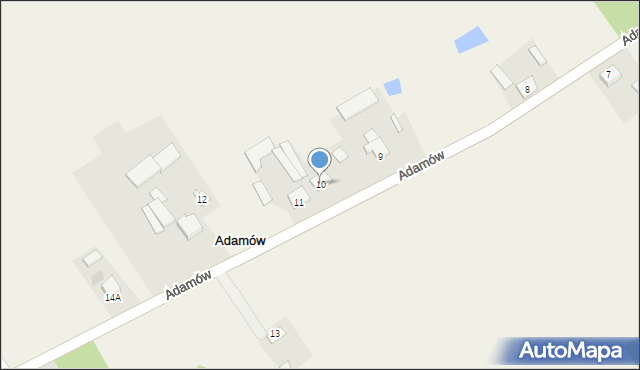 Adamów, Adamów, 10, mapa Adamów