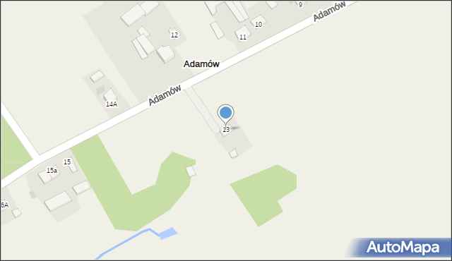 Adamów, Adamów, 13, mapa Adamów