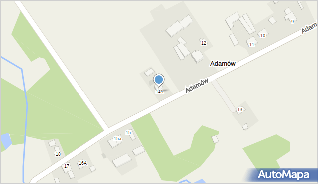 Adamów, Adamów, 14A, mapa Adamów