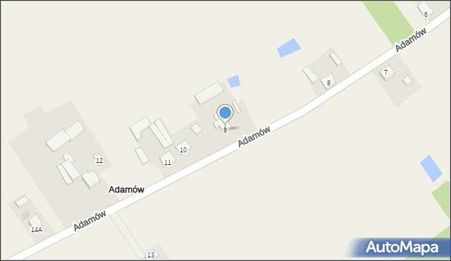 Adamów, Adamów, 9, mapa Adamów