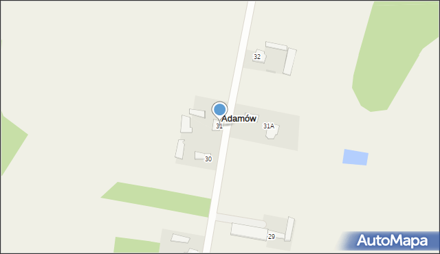 Adamów, Adamów, 31, mapa Adamów