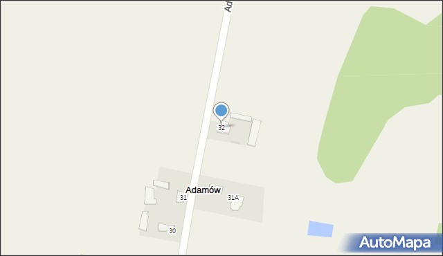 Adamów, Adamów, 32, mapa Adamów