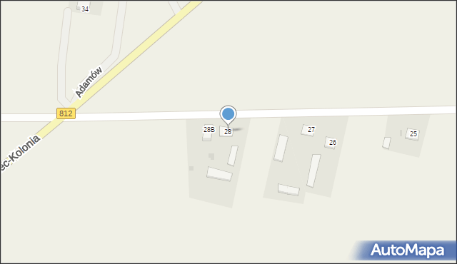 Adamów, Adamów, 28, mapa Adamów