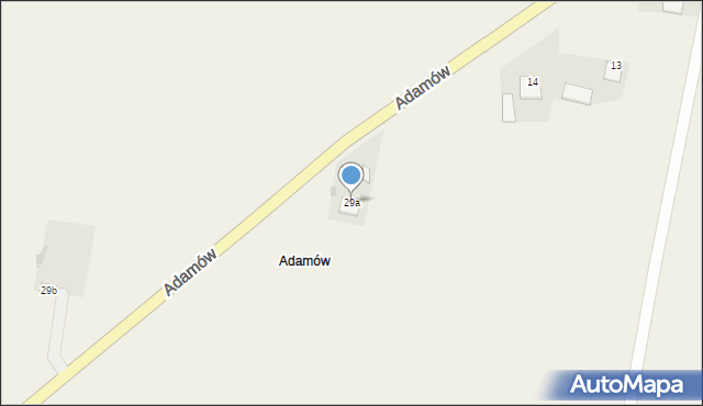 Adamów, Adamów, 29a, mapa Adamów