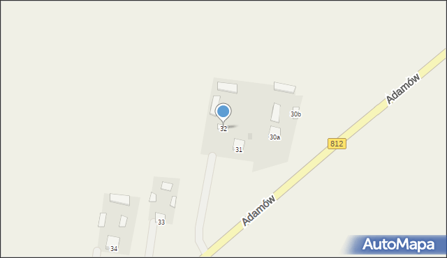 Adamów, Adamów, 32, mapa Adamów