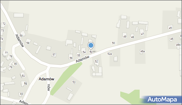 Adamów, Adamów, 51, mapa Adamów