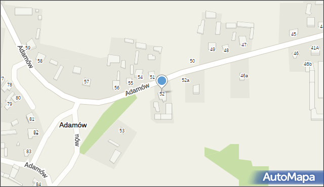 Adamów, Adamów, 52, mapa Adamów