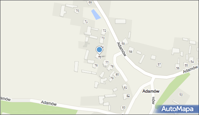 Adamów, Adamów, 75, mapa Adamów