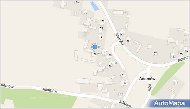 Adamów, Adamów, 76, mapa Adamów