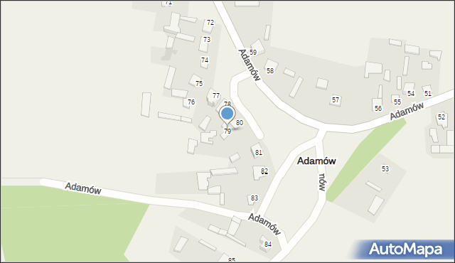 Adamów, Adamów, 79, mapa Adamów