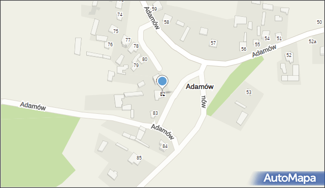 Adamów, Adamów, 82, mapa Adamów